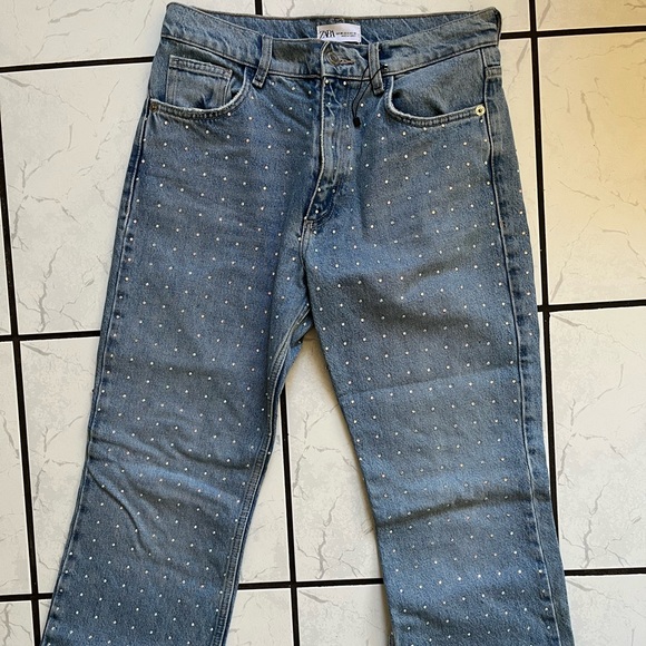 Zara sparkly rhinestone jeans - Picture 3 of 8